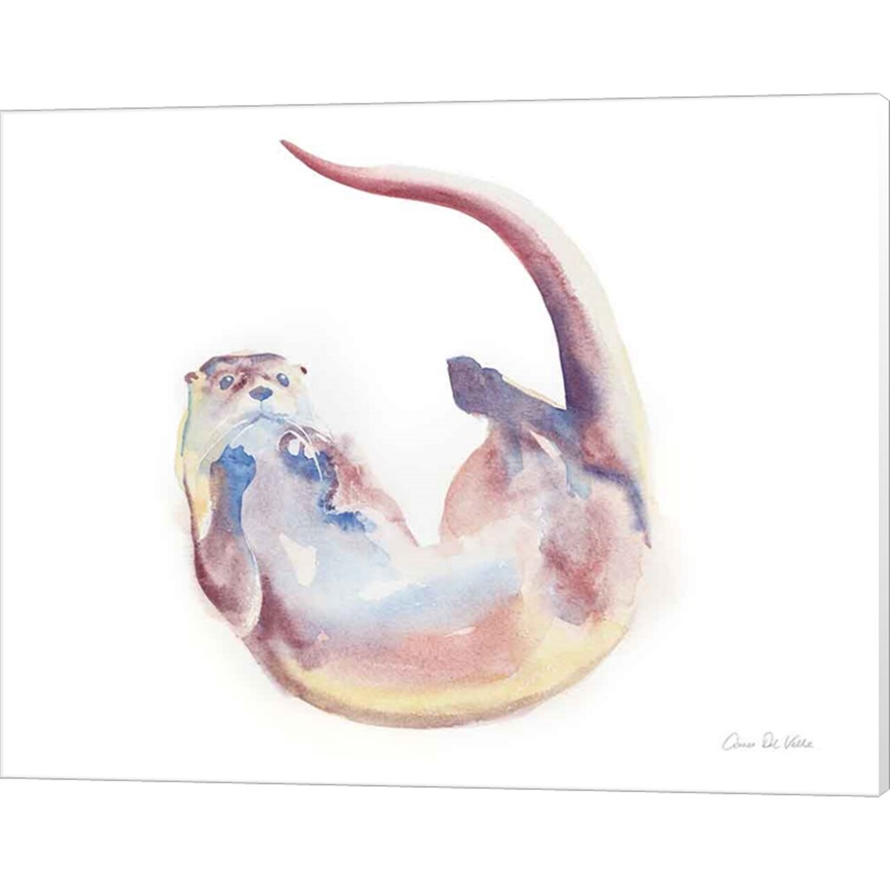 Swimming Otter II by Aimee Del Valle 20" x 16" Canvas Wall Art